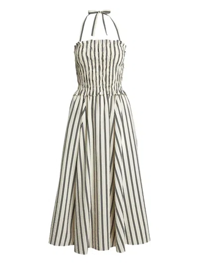 POLO RALPH LAUREN SHIRRED HALTERNECK DRESS
