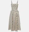 Polo Ralph Lauren Nylon Crinkle A Line Dress 1932 Stripe White Black In White