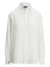 Polo Ralph Lauren Oversize Fit Linen Shirt In White