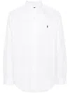 Polo Ralph Lauren Polo Pony-embroidered Long-sleeve Shirt In White
