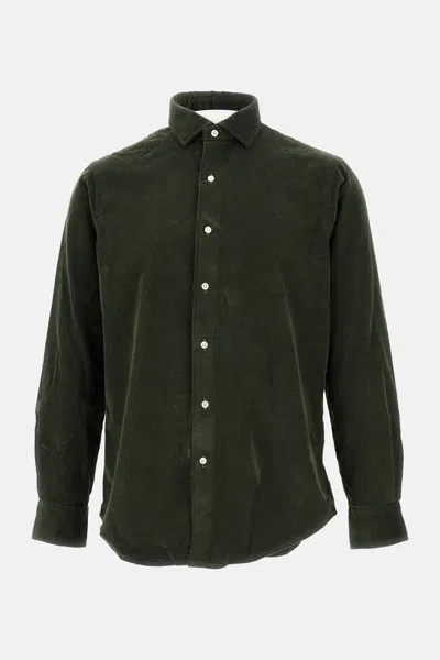 Polo Ralph Lauren Tailored Long Sleeve Cotton Shirt In Green