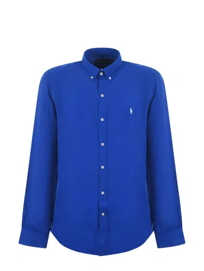 Polo Ralph Lauren Shirt In Blu Elettrico