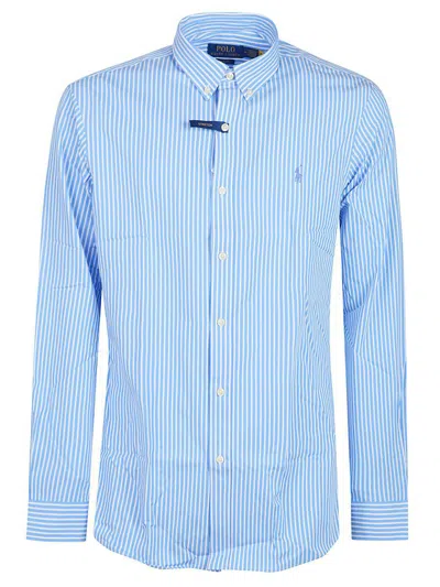 Polo Ralph Lauren Long Sleeve Sport Shirt In Blue