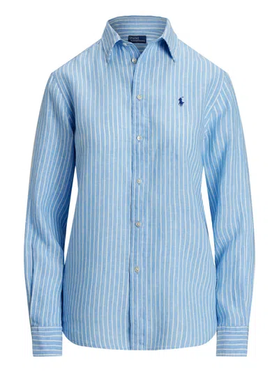 Polo Ralph Lauren Classic Fit Striped Shirt In Weiss