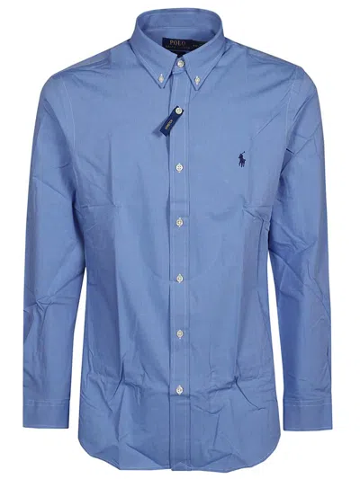 Polo Ralph Lauren Long Sleeve Sport Shirt In Blue