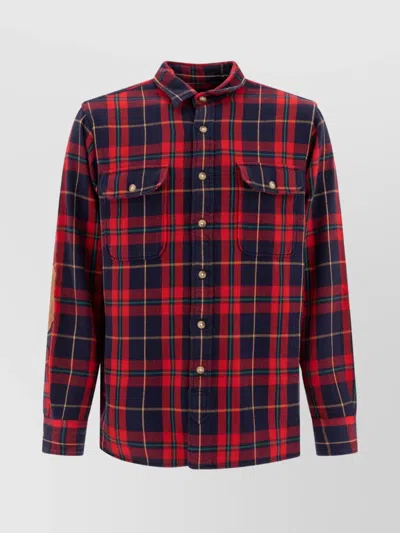 Polo Ralph Lauren Shirt Checked Collar Button-down In Red