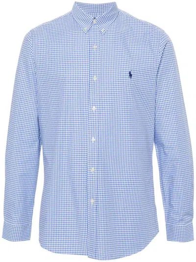 Polo Ralph Lauren Check Sport Shirt In Sky Blue