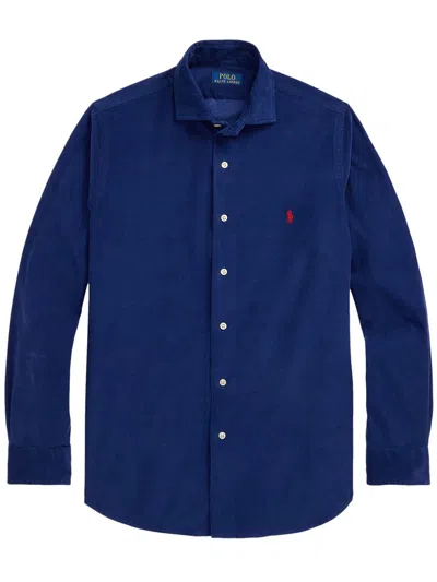 Polo Ralph Lauren Corduroy Long-sleeve Shirt In Blue