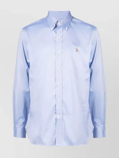 Polo Ralph Lauren Shirt Collared Long Sleeves In Blue