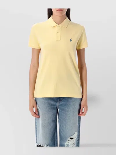Polo Ralph Lauren Shirt Collared Short Sleeves In Neutral