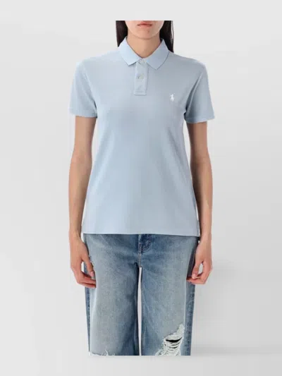 Polo Ralph Lauren Shirt Collared Short Sleeves In Blue