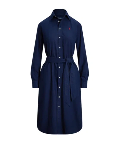 Polo Ralph Lauren Shirt Dress In Natural