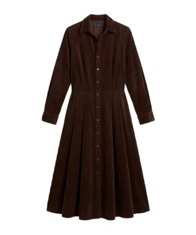 Polo Ralph Lauren Shirt Dress In Brown