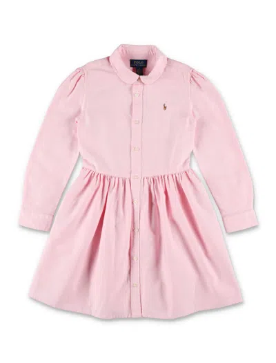 Polo Ralph Lauren Kids' Shirt Dress In Pink