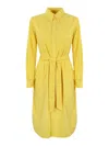 Polo Ralph Lauren Shirt Dress With Pony Logo In Yellow