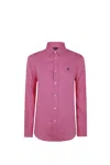 Polo Ralph Lauren Fuchsia Linen Shirt In Fuchsia