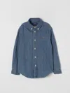 Polo Ralph Lauren Embroidered-logo Denim Shirt In Denim