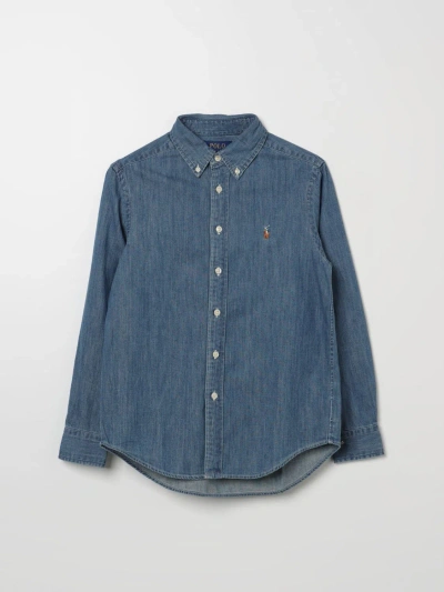 Polo Ralph Lauren Shirt  Kids Color Denim In Blue
