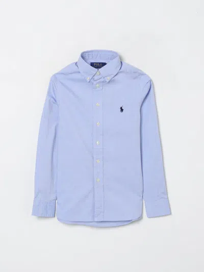 POLO RALPH LAUREN SHIRT POLO RALPH LAUREN KIDS COLOR GNAWED BLUE,432769011