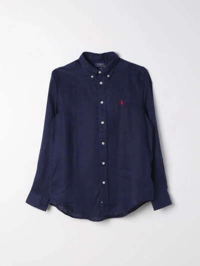 POLO RALPH LAUREN SHIRT POLO RALPH LAUREN KIDS COLOR NAVY,408436045