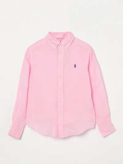 POLO RALPH LAUREN SHIRT POLO RALPH LAUREN KIDS COLOR PINK,426563010