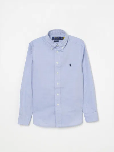 POLO RALPH LAUREN SHIRT POLO RALPH LAUREN KIDS COLOR SKY BLUE,426559016