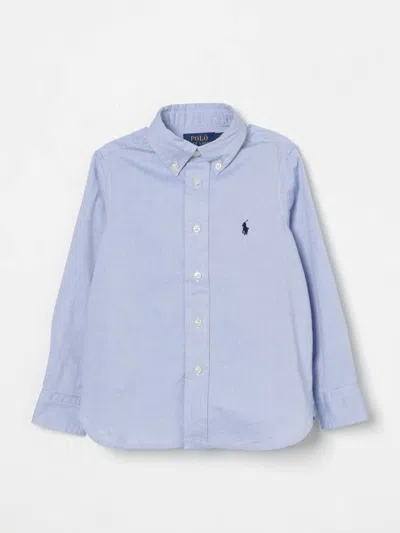 POLO RALPH LAUREN SHIRT POLO RALPH LAUREN KIDS COLOR SKY BLUE,426542016