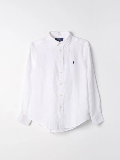 POLO RALPH LAUREN SHIRT POLO RALPH LAUREN KIDS COLOR WHITE,408435001
