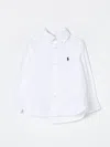 Polo Ralph Lauren White Classic Brand-embroidery Linen Sport Shirt 2-7 Y In Weiss