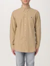 Polo Ralph Lauren Embroidered Logo Shirt In Beige