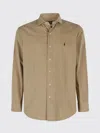 Polo Ralph Lauren Beige Corduroy Shirt In Green