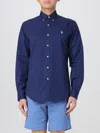 Polo Ralph Lauren Blue Shirt With Button-down Collar And Pony Embroidery On The Front In Blue 2
