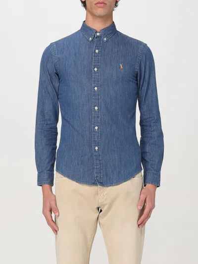 POLO RALPH LAUREN SHIRT POLO RALPH LAUREN MEN COLOR DENIM,G63489028