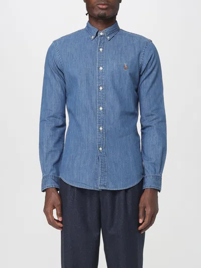 Polo Ralph Lauren Shirt  Men Color Denim In Blue