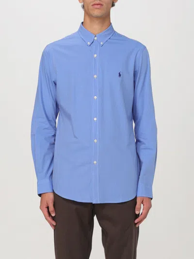 POLO RALPH LAUREN SHIRT POLO RALPH LAUREN MEN COLOR GNAWED BLUE,F84245011