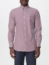 Polo Ralph Lauren Striped Long Sleeve Sport Shirt In Pink