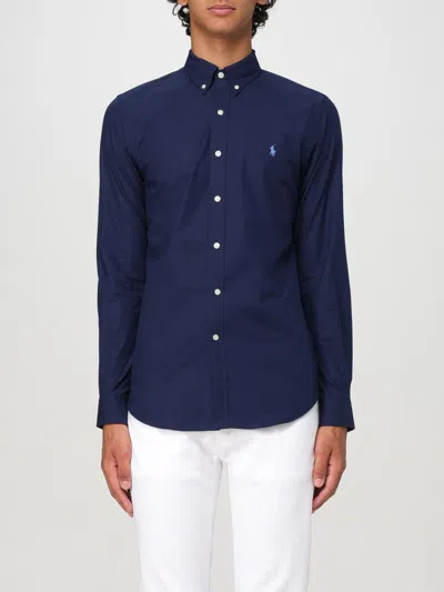 POLO RALPH LAUREN SHIRT POLO RALPH LAUREN MEN COLOR NAVY,F84245045