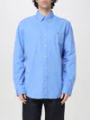 Polo Ralph Lauren Button-down Collar Logo-embroidered Cotton-twill Shirt In Orange