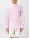 Polo Ralph Lauren Custom Fit Stretch Poplin Shirt Man Shirt Pink Size Xxl Cotton, Elastane In Pink