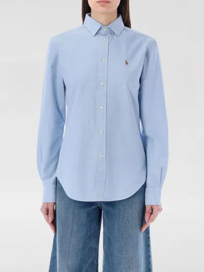 POLO RALPH LAUREN SHIRT POLO RALPH LAUREN WOMAN COLOR BLUE,G58349009