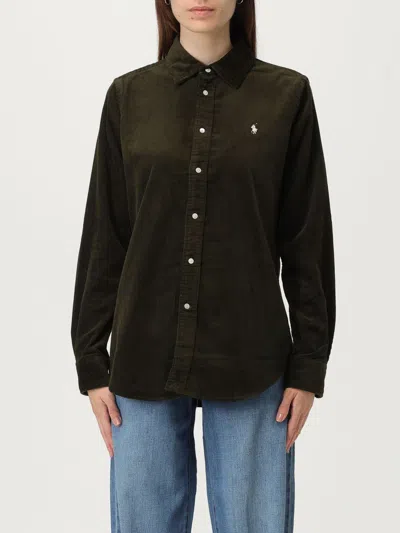 POLO RALPH LAUREN SHIRT POLO RALPH LAUREN WOMAN COLOR OLIVE,H27710048