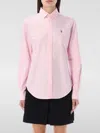 Polo Ralph Lauren Embroidered-logo Button-down Shirt In Pink