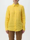 Polo Ralph Lauren Women's Long Sleeve Linen Shirt Yellow In Gelb