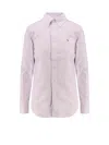 Polo Ralph Lauren Striped Cotton Shirt In Purple