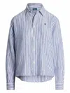 Polo Ralph Lauren Multicolor Striped Linen Shirt With Button-down Front In White