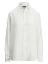 Polo Ralph Lauren Oversize Fit Linen Shirt In White