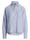 Polo Ralph Lauren Multicolor Striped Linen Shirt With Button-down Front In White