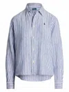 Polo Ralph Lauren Multicolor Striped Linen Shirt With Button-down Front In White