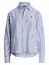 Polo Ralph Lauren Multicolor Striped Linen Shirt With Button-down Front In White