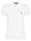 Polo Ralph Lauren Womens White Logo-embroidered V-neck Cotton-jersey T-shirt In White